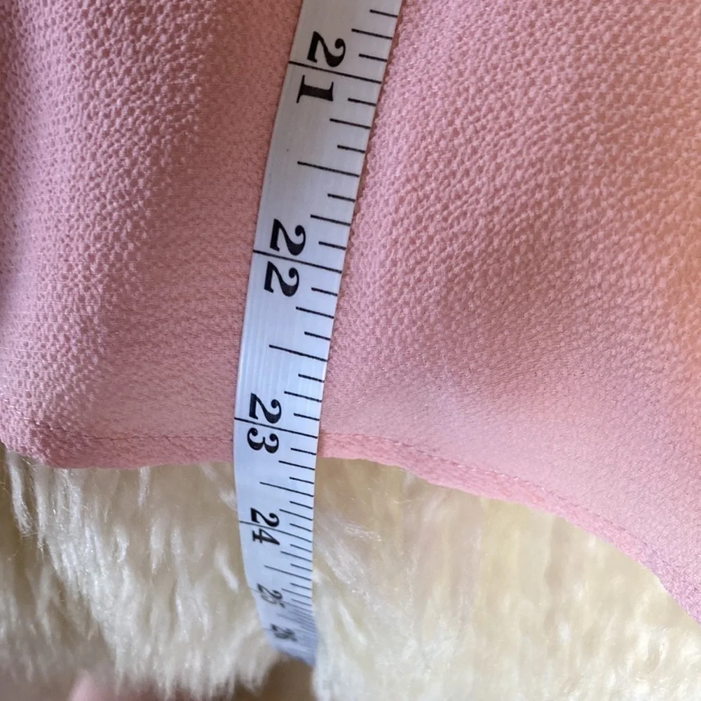 Pink V neck cut out blouse size L